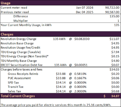 Revolution Invoice